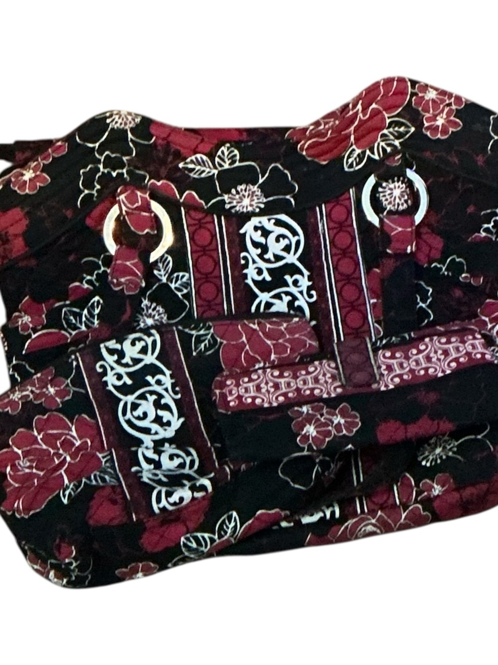 Tote bag with matching cosmetic bag and wallet